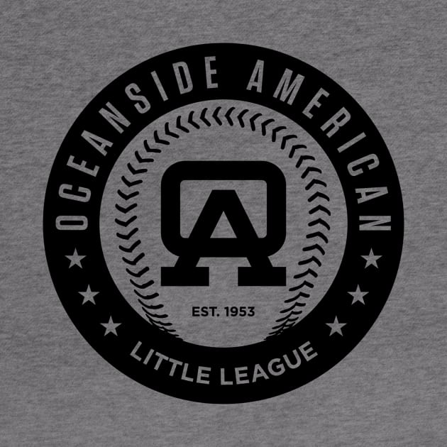 OALL Circle League Logo - Black by Oceanside American Little League